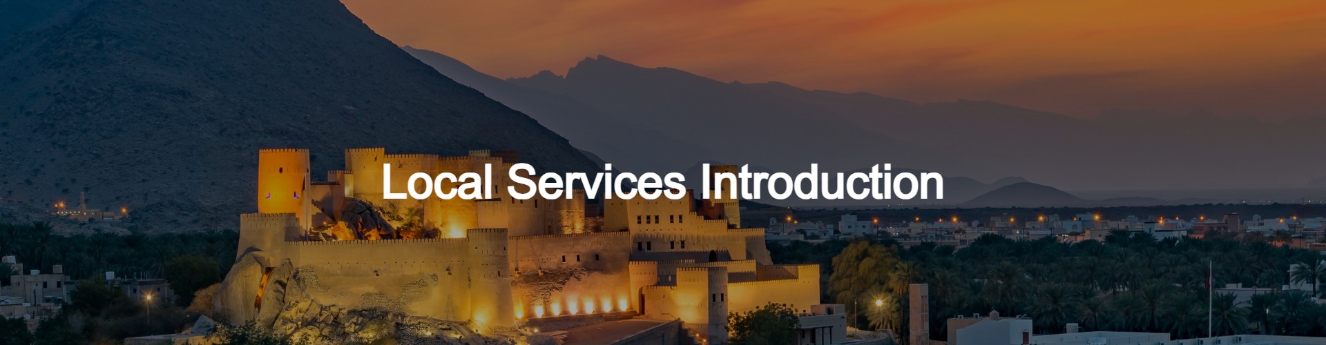 Local services introduction